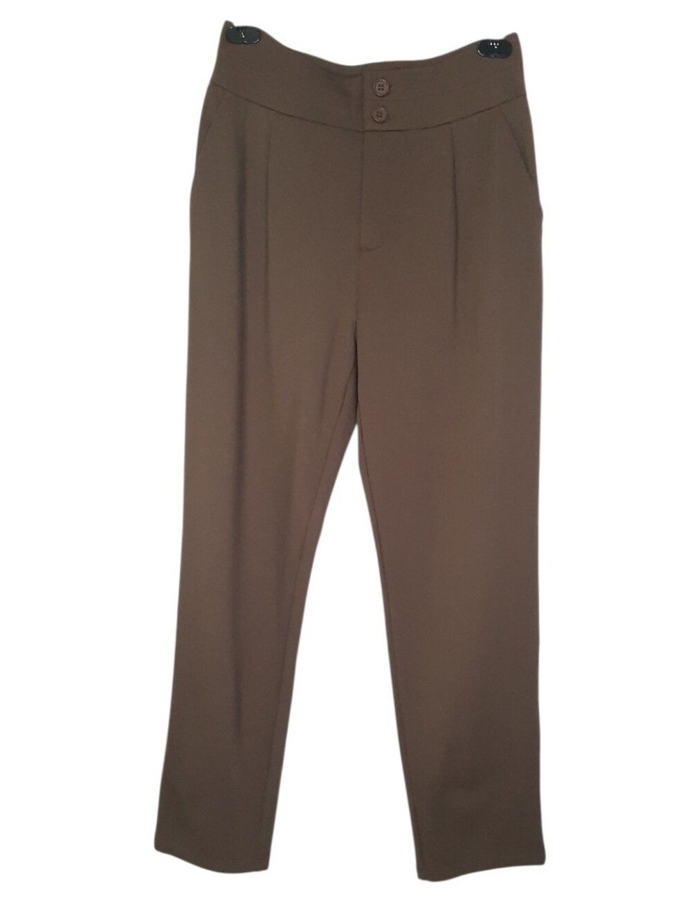 Halara GREEN High Rise Trouser Pants Pleats Pockets Stretch Womens Size S Office